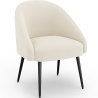 Buy  Design Armchair - Upholstered in Boucle Fabric - Wasda White 60330 - in the UK