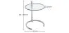Adjustable Round Side Table - Glass and Steel - Lake image 7