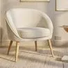 Armchair with Armrests - Upholstered in Boucle Fabric - Pimba image 7