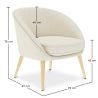 Armchair with Armrests - Upholstered in Boucle Fabric - Pimba image 7