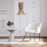 Rocking Armchair with Armrests - Upholstered in Boucle Fabric - Freia image 7