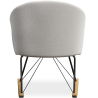 Buy Rocking armchair upholstered in white boucle - Freia  White 60334 home delivery