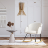 Buy Rocking Armchair with Armrests - Upholstered in Boucle Fabric - Freia White 60334 - prices