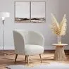 Armchair with Armrests - Upholstered in Boucle Fabric - Wesna image 7