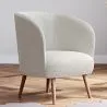 Armchair with Armrests - Upholstered in Boucle Fabric - Wesna image 7