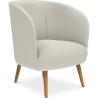 Buy Armchair with Armrests - Upholstered in Boucle Fabric - Wesna White 60335 - in the UK