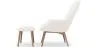  Armchair with Footrest - Upholstered in Bouclé Fabric - Huda image 7