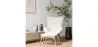  Armchair with Footrest - Upholstered in Bouclé Fabric - Huda image 7