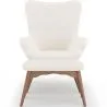  Armchair with Footrest - Upholstered in Bouclé Fabric - Huda image 7