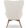 Buy  Armchair with Footrest - Upholstered in Bouclé Fabric - Huda White 60336 in the United Kingdom