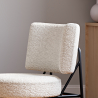 Buy Armchair Upholstered in Bouclé Fabric - Jerna White 60337 in the United Kingdom