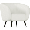 Buy Armchair with Armrests - Upholstered in Boucle Fabric - Nuba White 60338 - prices
