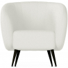 Buy Armchair with Armrests - Upholstered in Boucle Fabric - Nuba White 60338 - in the UK