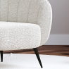 Buy Armchair with Armrests - Upholstered in Boucle Fabric - Nuba White 60338 - prices