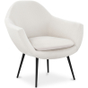 Buy Armchair with Armrests - Upholstered in Boucle Fabric - Eila White 60339 - in the UK