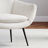 Buy Upholstered boucle accent chair in white - Eila White 60339 at Privatefloor