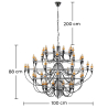 Buy Chandelier Ceiling Lamp - Hanging Lamp - Large Size - Bella Steel 13276 - prices