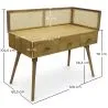 Desk in Cannage Design, Mango and Oak - Oka image 7
