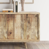 Buy Wooden Sideboard - Vintage Design - Woman Drawing - Lucil Natural wood 60355 in the United Kingdom
