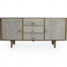 Buy Wooden sideboard in vintage style - Cina  Natural wood 60359 - in the UK