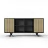 Natural Wood Sideboard - Vintage Design - Black - Edan image 7