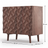 Buy Wooden Sideboard - Boho Bali Design - Charn Natural wood 60371 - in the UK