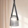 Ceiling Lamp - Pendant Lamp - Leather and Glass - Bim image 7