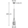 Ceiling Lamp - Pendant Lamp - Leather and Glass - Bim image 7