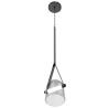 Buy Ceiling Lamp - Pendant Lamp - Leather and Glass - Bim Smoke 60390 at Privatefloor