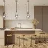 Ceiling Lamp - Pendant Lamp - Leather and Glass - Bim image 7
