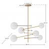 Buy Ball Ceiling Lamp - Design Pendant Lamp - Blun Gold 60393 with a guarantee