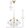 Glass Ball Ceiling Lamp - Design Pendant Lamp - 12 Globes - Glaub image 7