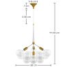 Glass Ball Ceiling Lamp - Design Pendant Lamp - 12 Globes - Glaub image 7