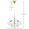 Glass Ball Ceiling Lamp - Design Pendant Lamp - 12 Globes - Glaub image 7