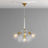 Buy Glass Ball Ceiling Lamp - Design Pendant Lamp - 12 Globes - Glaub White 60404 - in the UK