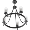 Buy Chandelier Ceiling Lamp Vintage Style in Metal - Loney Black 60406 with a guarantee