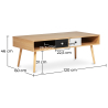 Buy Wooden coffee table - Scandinavian Design - Miua Natural wood 60407 at Privatefloor