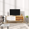 Buy Wooden TV Stand - Scandinavian Design - Lenark Natural wood 60408 - in the UK