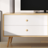 Buy Wooden TV Stand - Scandinavian Design - Lenark Natural wood 60408 - prices