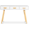 Buy Wooden Desk with Drawers - Scandinavian Design - Pius White 60412 - in the UK