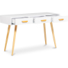 Buy Wooden Desk with Drawers - Scandinavian Design - Pius White 60412 at Privatefloor