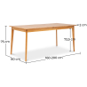 Buy Rectangular Extendable Dining Table - Wood - Blow Natural wood 60413 in the United Kingdom