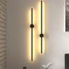 Buy Wall Lamp - Metal Bar - LED 80cm - Hernel Black 60421 - in the UK