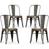 Pack of 4 Dining Chairs - Industrial Design - New Edition - Stylix image 7