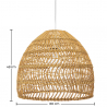 Buy Hanging Lamp Boho Bali Style Natural Rattan - 60cm  - Hoa Natural wood 60440 - in the UK