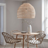 Buy Hanging Lamp Boho Bali Style Natural Rattan - 60cm  - Hoa Natural wood 60440 with a guarantee