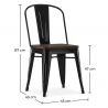 Buy Pack Dining Table and 4 Dining Chairs Industrial Design - New Edition - Bistrot Stylix Gold 60441 - in the UK