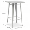 Buy Pack Stool Table AND 4 Bar Stools Industrial Design - Metal - New Edition - Bistrot Stylix Bronze 60444 - in the UK