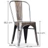 Pack of 4 Dining Chairs - Industrial Design - New Edition - Stylix image 7