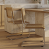 Buy Dining Chair - Vintage Design - Wood & Rattan - Bruna Natural 60450 in the United Kingdom
